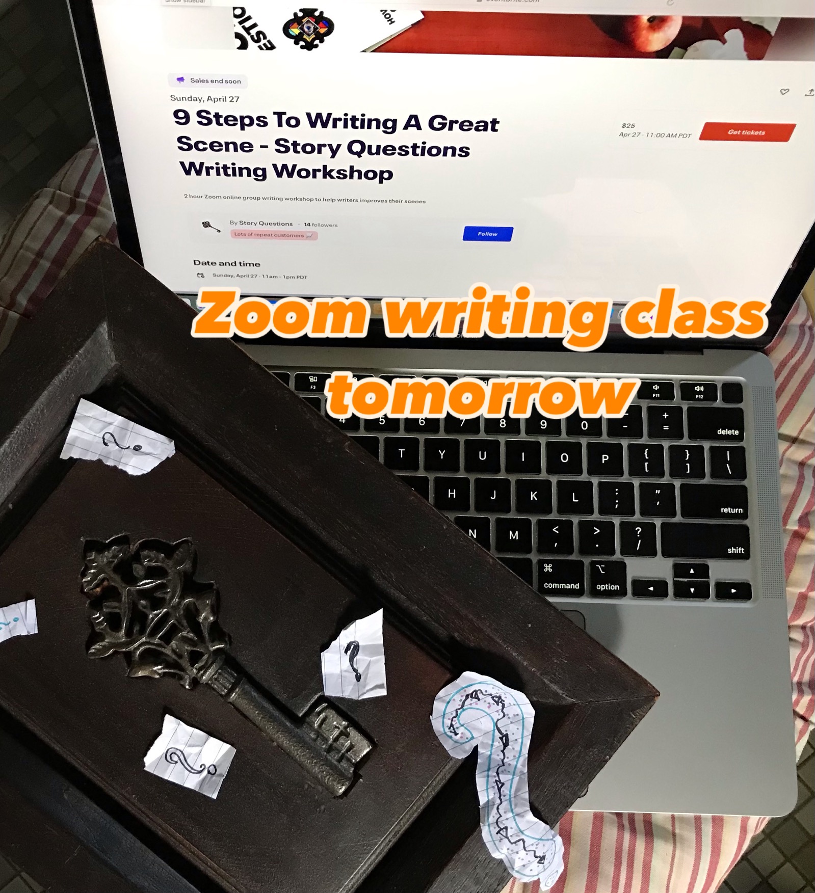 Story Questions Writing Class On Zoom