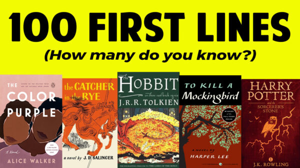 100 First Lines From Books